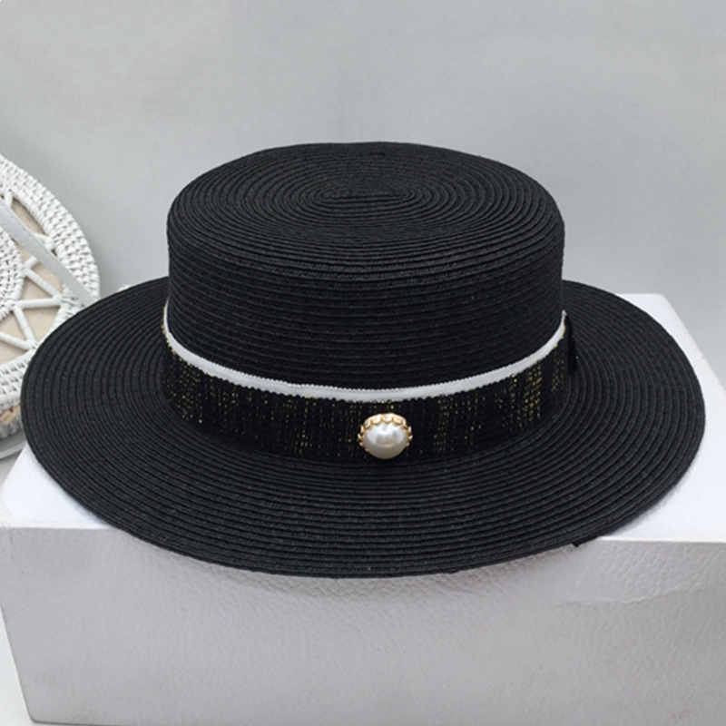 Fedoras Spring and summer new wide-brim flat-toppedhat female travel shopping sunscreen hat black straw sun hat
Fedoras Spring and summer new wide-brim flat-toppedhat female travel shopping sunscreen hat black straw sun hat