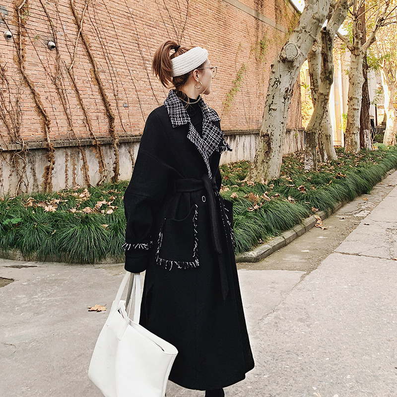 Casual Black Woolen Coat Women Autumn Winter Jackets 2020 new Korean Loose Thick Long Wool Coat Female Overcoats XA342, Blck
Casual Black Woolen Coat Women Autumn Winter Jackets 2020 new Korean Loose Thick Long Wool Coat Female Overcoats XA342, Blck