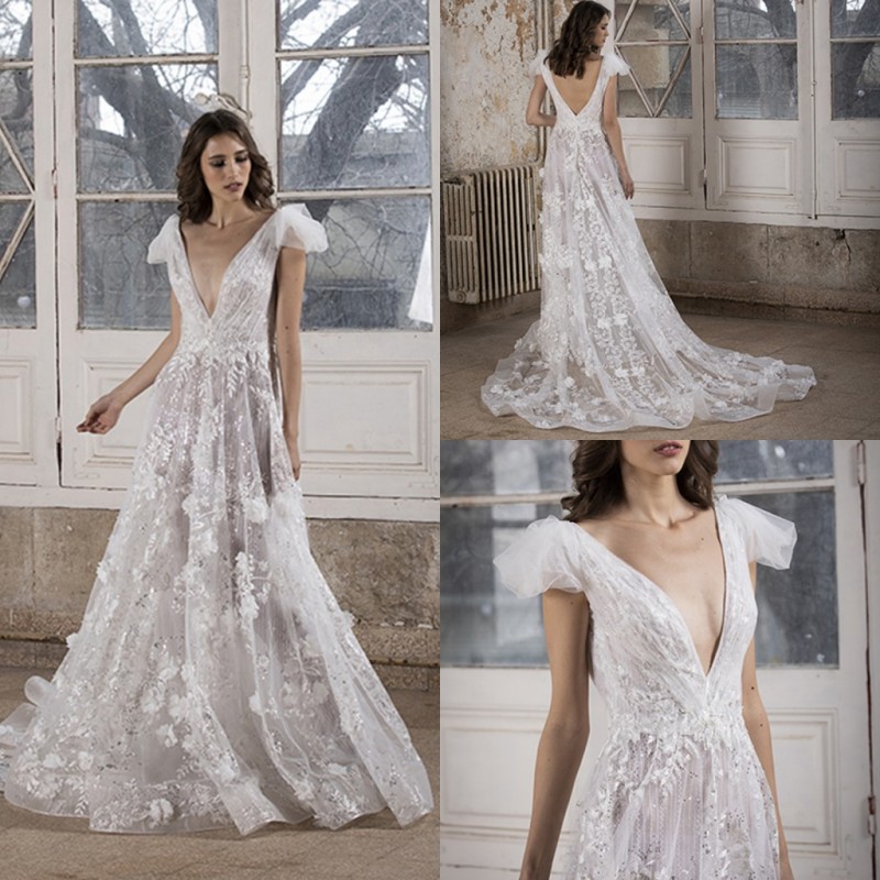 Tony Ward 2021 Wedding Dresses V Neck Lace Appliques Beach Bridal Gowns Custom Made Sexy Backless Sweep Train A Line Wedding Dress, Black
Tony Ward 2021 Wedding Dresses V Neck Lace Appliques Beach Bridal Gowns Custom Made Sexy Backless Sweep Train A Line Wedding Dress, Black