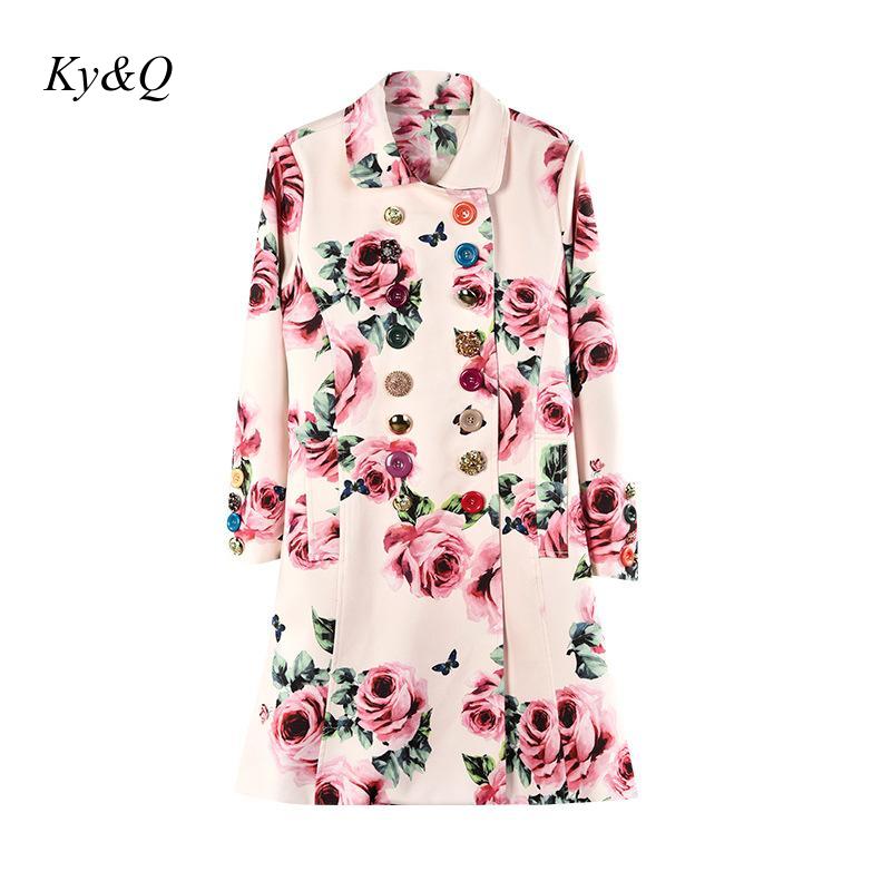 Brand Runway Women Winter Printed Luxury Rhinestone Buckle Rose Print Windbreaker Jacket Lapel Elegant Long Coat 2020 Clothes, As pic
Brand Runway Women Winter Printed Luxury Rhinestone Buckle Rose Print Windbreaker Jacket Lapel Elegant Long Coat 2020 Clothes, As pic