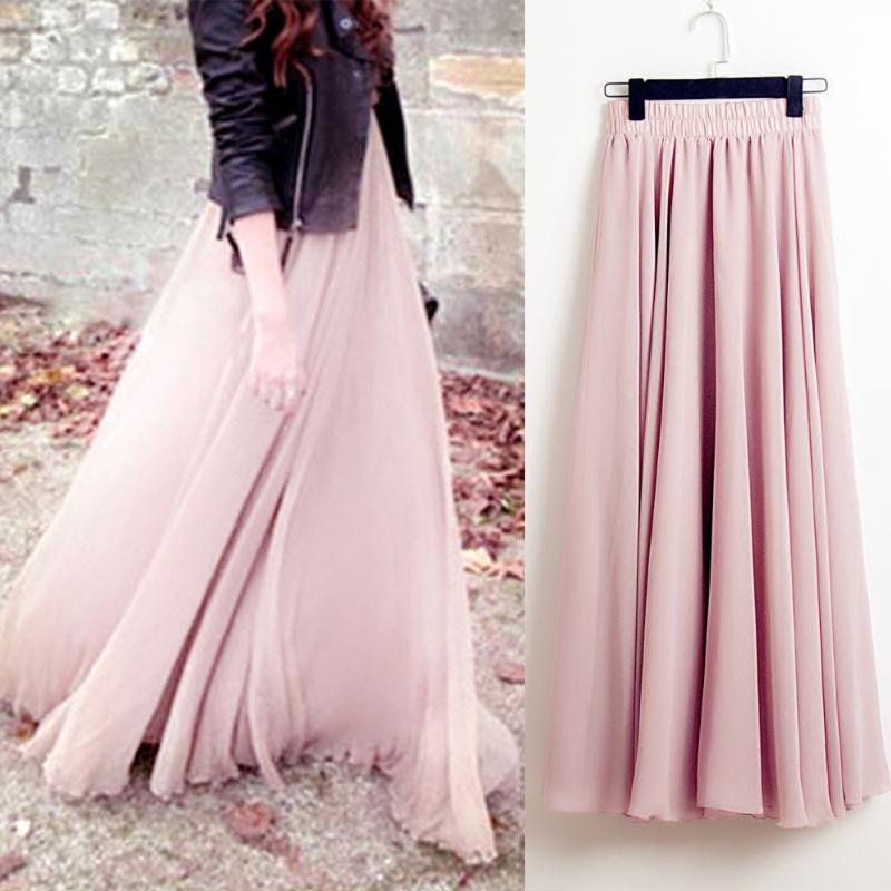 2020 Bohemia Long Skirts Women Stretch High Waist Solid Chiffon A-Line Skirt Casual Pleated Maxi Skirt Faldas Saias New Fashion, Black
2020 Bohemia Long Skirts Women Stretch High Waist Solid Chiffon A-Line Skirt Casual Pleated Maxi Skirt Faldas Saias New Fashion, Black