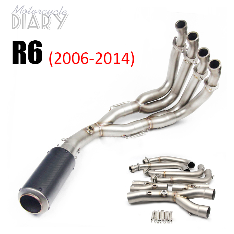 For R6 2006-2020 YZF-R6 Slip On Motorcycle Full Exhaust System Front Link Pipe Connecting Escape Moto Racing 
For R6 2006-2020 YZF-R6 Slip On Motorcycle Full Exhaust System Front Link Pipe Connecting Escape Moto Racing