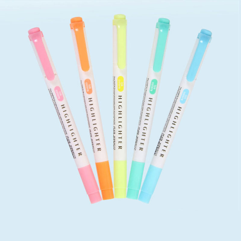 Highlighters 25 Colors/box Mildliner Highlighter Pen Fluorescent Markers Double Headed Art Marker Supply Japanese Stationery