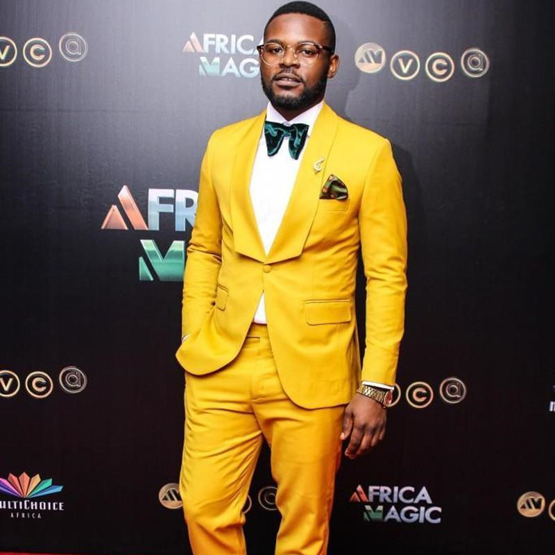 latest yellow groom tuxedos shawl lapel men wedding tuxedo mens jacket blazer party suit custom made jacketpants