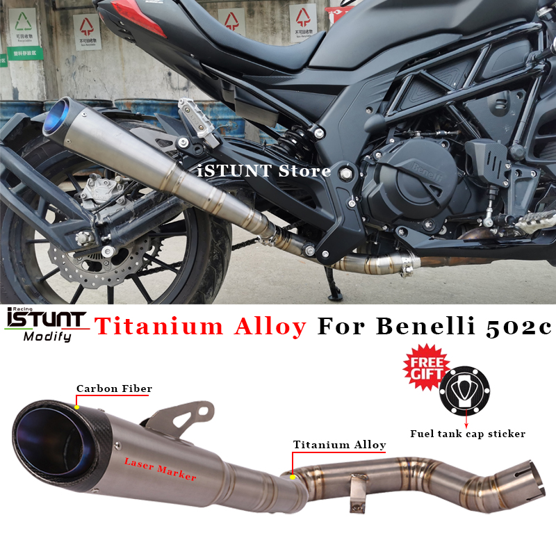 Slip On For Benelli 502c Motorcycle Exhaust System Modified Escape Titanium Alloy Middle Link Pipe Carbon Fiber Muffler
Slip On For Benelli 502c Motorcycle Exhaust System Modified Escape Titanium Alloy Middle Link Pipe Carbon Fiber Muffler