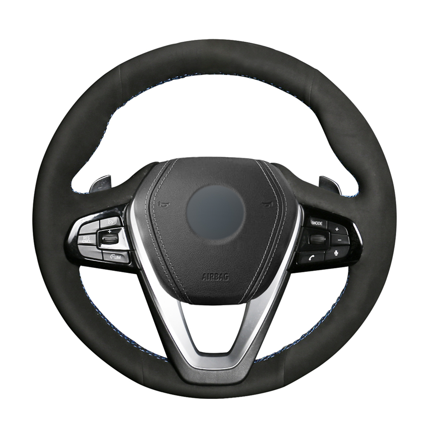 Hand-stitched DIY Black Suede Car Steering Wheel Cover for BMW G30 530i 540i 520d 530e 2016-2018 G32 GT 630i 630d 2017-2018
Hand-stitched DIY Black Suede Car Steering Wheel Cover for BMW G30 530i 540i 520d 530e 2016-2018 G32 GT 630i 630d 2017-2018