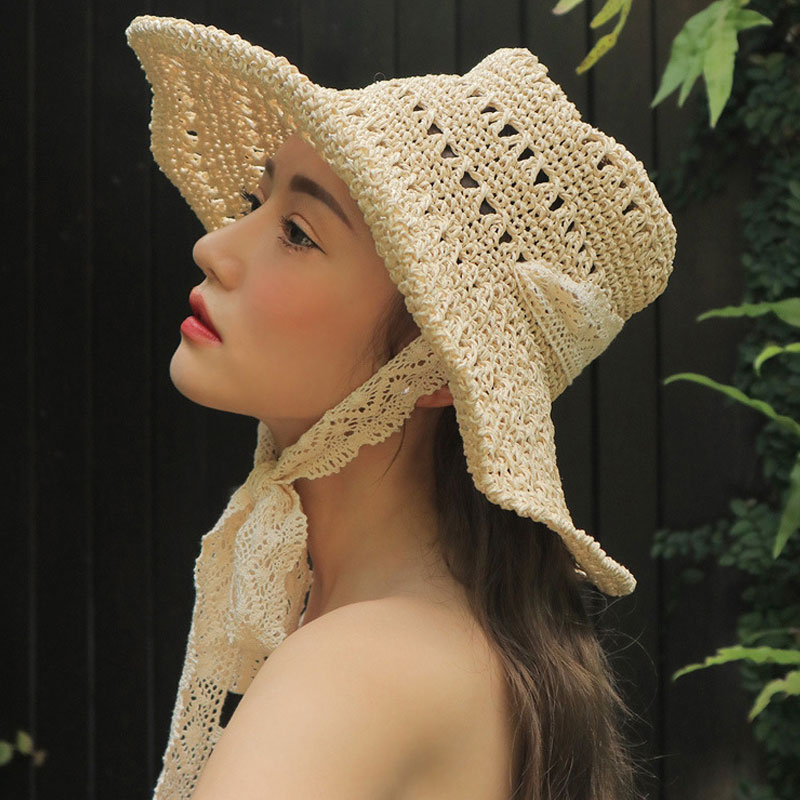 2020 Summer Women Straw Hats Casual Lace Streamer Hats Women Beach Big Brim Sun Collapsible Chapeu Feminino Caps, Khaki
2020 Summer Women Straw Hats Casual Lace Streamer Hats Women Beach Big Brim Sun Collapsible Chapeu Feminino Caps, Khaki