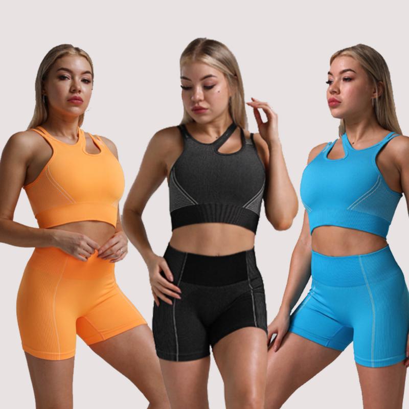 Seamless Yoga Set 2 Piece Sports Suit Female Workout Clothes Sports Bra short Sleeve Yoga Female Suits Wear Running Clothes, Bra shorts black
Seamless Yoga Set 2 Piece Sports Suit Female Workout Clothes Sports Bra short Sleeve Yoga Female Suits Wear Running Clothes, Bra shorts black