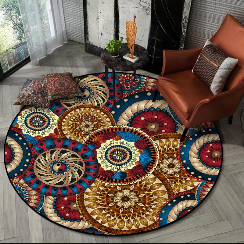 Fashion Colour Persian 3D Round Carpets for Living Room Bedroom Area Rugs Morocco Home Mats Flowers Bohemia ethnic style Carpet, 2228-2
Fashion Colour Persian 3D Round Carpets for Living Room Bedroom Area Rugs Morocco Home Mats Flowers Bohemia ethnic style Carpet, 2228-2