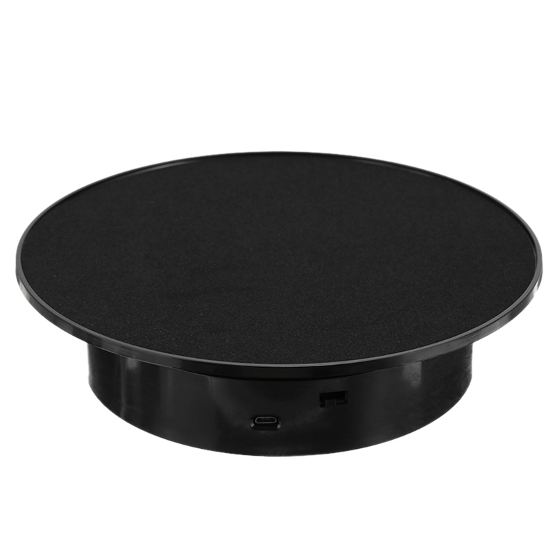 20cm Electric Rotating Jewelry Display Stand Motorized Rotary Turntable Modeldisplay Stand Base USB/Battery Powered MX200810