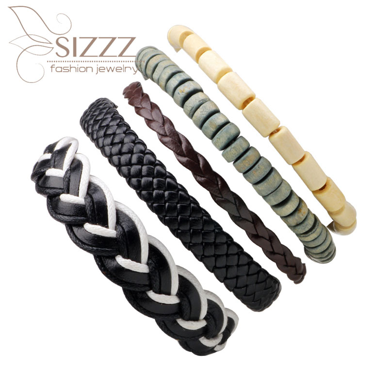 SIZZZ 2020 European and American style simple retro woven multi-layer five-piece beaded bracelet&bangles for women/men
SIZZZ 2020 European and American style simple retro woven multi-layer five-piece beaded bracelet&bangles for women/men