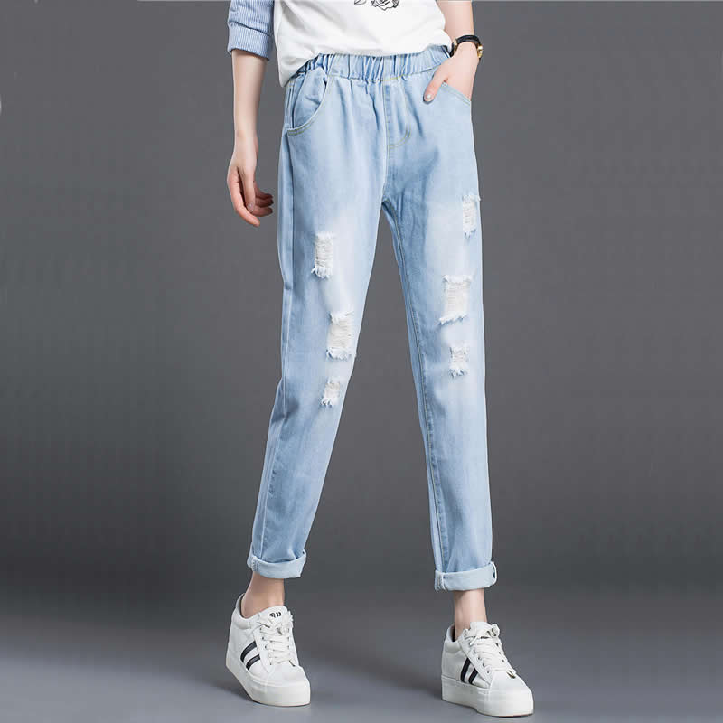 Summer Ripped Boyfriend Jeans For Women Fashion Loose Vintage Plus Size Jeans pantalones vaqueros mujer Denim Pants, As pic
Summer Ripped Boyfriend Jeans For Women Fashion Loose Vintage Plus Size Jeans pantalones vaqueros mujer Denim Pants, As pic