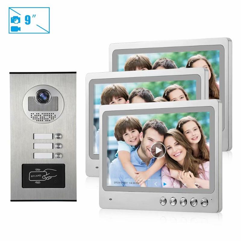9" Color Screen Video Door Phone Intercom Recording Home Security System For 2 / 3 / 4 6 apartment Electric lock Free Ship
9" Color Screen Video Door Phone Intercom Recording Home Security System For 2 / 3 / 4 6 apartment Electric lock Free Ship
