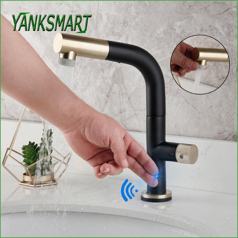 YANKSMART Smart Sensor Pull-Out Bathroom Faucets Touch Spray Tap Black Hot And Cold Mixer Taps Basin Sink Deck Mounted Faucet
YANKSMART Smart Sensor Pull-Out Bathroom Faucets Touch Spray Tap Black Hot And Cold Mixer Taps Basin Sink Deck Mounted Faucet