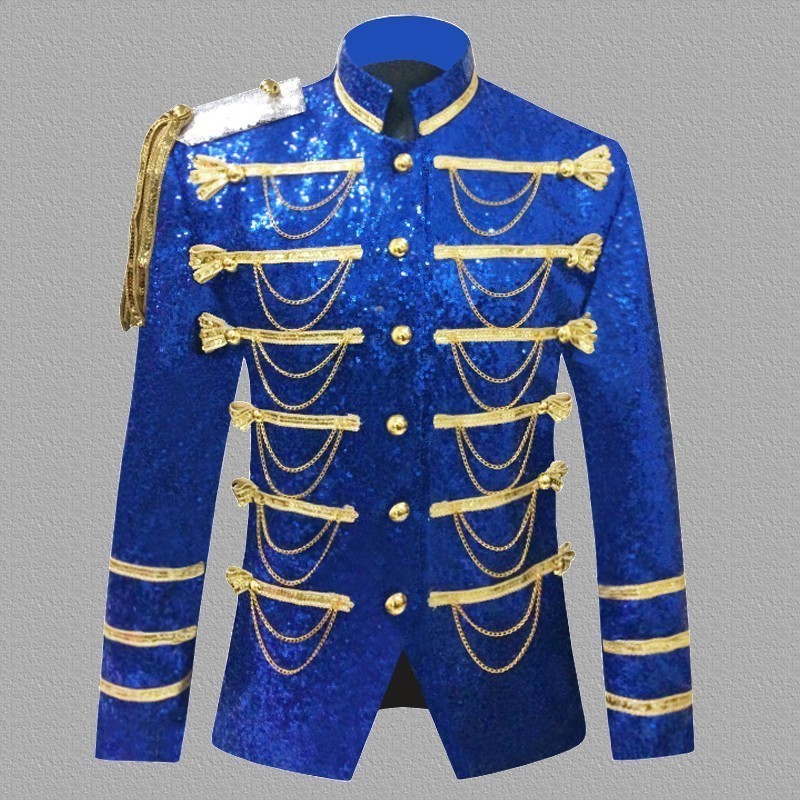 Masculino Stage Performance Sequins Jacket Stand Collar Chains Tassels Blazer Suit Single Breasted Shiny Coat 5XL, Red
Masculino Stage Performance Sequins Jacket Stand Collar Chains Tassels Blazer Suit Single Breasted Shiny Coat 5XL, Red