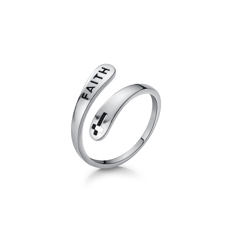 Genuine 925 Sterling Silver Cross Rings with FAITH Religious Open Rings for Women Birthday Christmas Gifts
Genuine 925 Sterling Silver Cross Rings with FAITH Religious Open Rings for Women Birthday Christmas Gifts