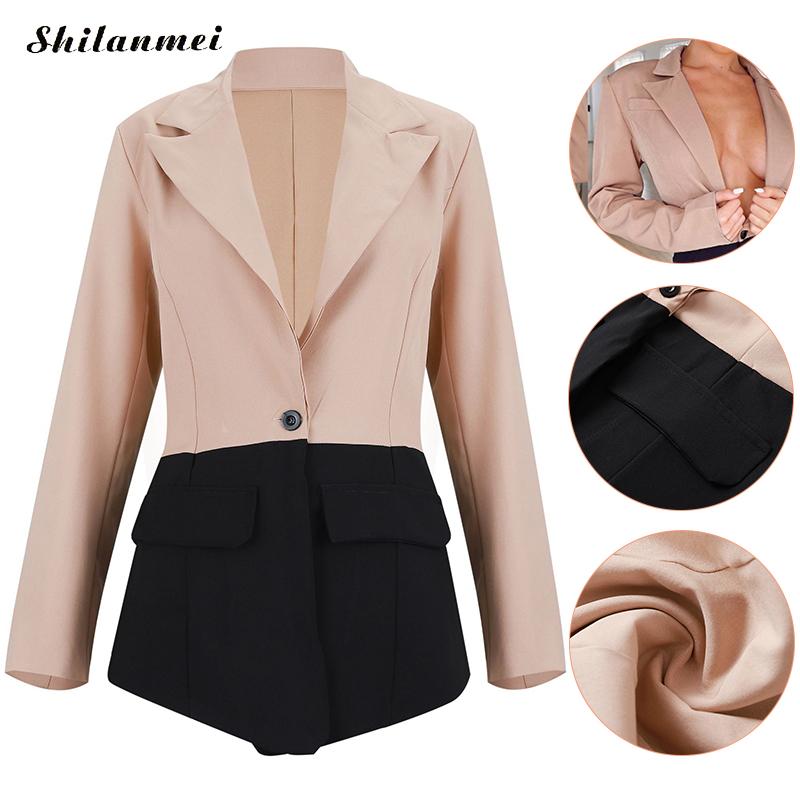 2020 Autumn Womens Lapel Slim Fit Outwear Business Suit Jacket Cardigan Coat Splice Dark Pink Slim Fit Jacket Ladies Office Coat, As pic
2020 Autumn Womens Lapel Slim Fit Outwear Business Suit Jacket Cardigan Coat Splice Dark Pink Slim Fit Jacket Ladies Office Coat, As pic