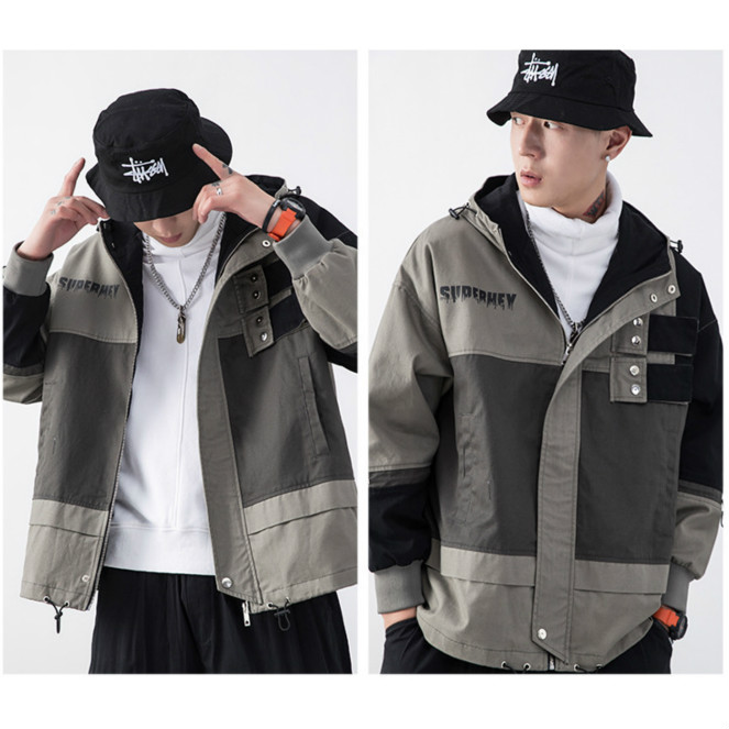 Fashion Jackets for Mens Autumn Winter Casual Contrast Color Coat Mens Sport 2020 Hiphop Style Streetwear Outerwear, Gray
Fashion Jackets for Mens Autumn Winter Casual Contrast Color Coat Mens Sport 2020 Hiphop Style Streetwear Outerwear, Gray