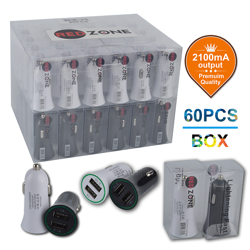 2100mA dual usb car charger two usb mini charger 2.1A car charger works with GPS all mobile phone with pvc box & upc barcode
2100mA dual usb car charger two usb mini charger 2.1A car charger works with GPS all mobile phone with pvc box & upc barcode