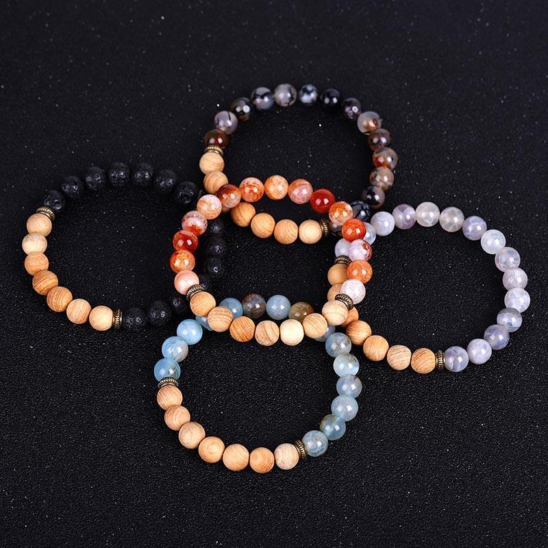 Natural ice crack Agate bracelet Volcanic rock lava Wooden beads Essential Oil Diffuser beaded bracelets fine jewelry
Natural ice crack Agate bracelet Volcanic rock lava Wooden beads Essential Oil Diffuser beaded bracelets fine jewelry
