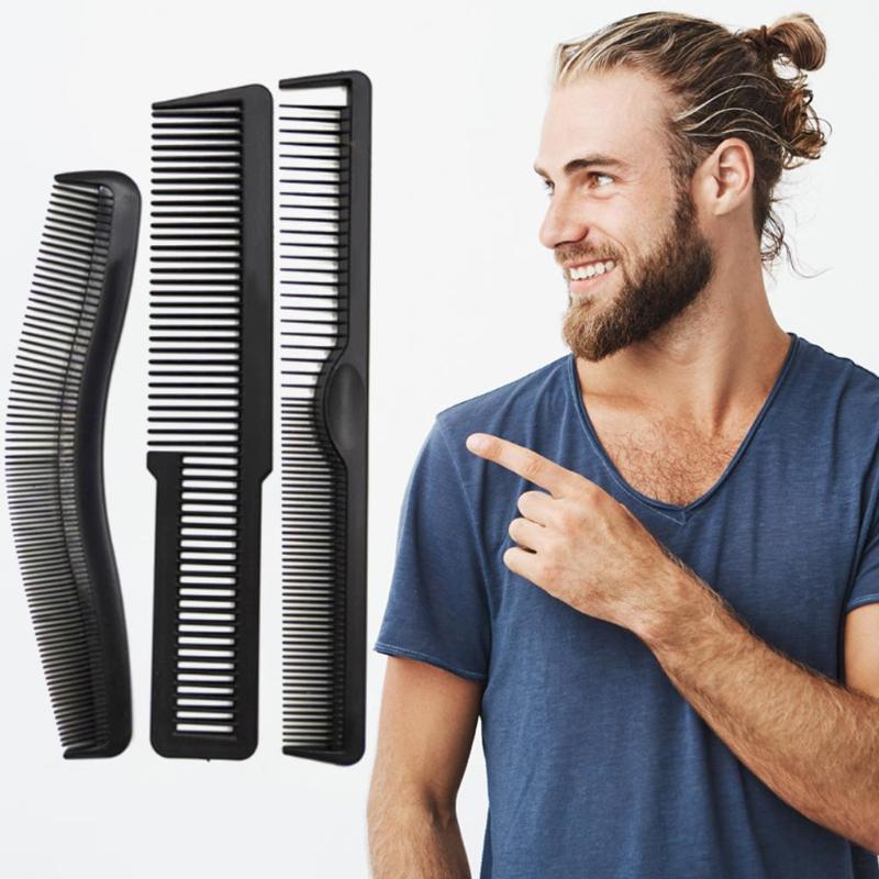 New 9PCS Portable Black Anti-static Hair Brush Curved Row Comb Scalp Massager Barbershop Hairdressing Styling Tools Women Men