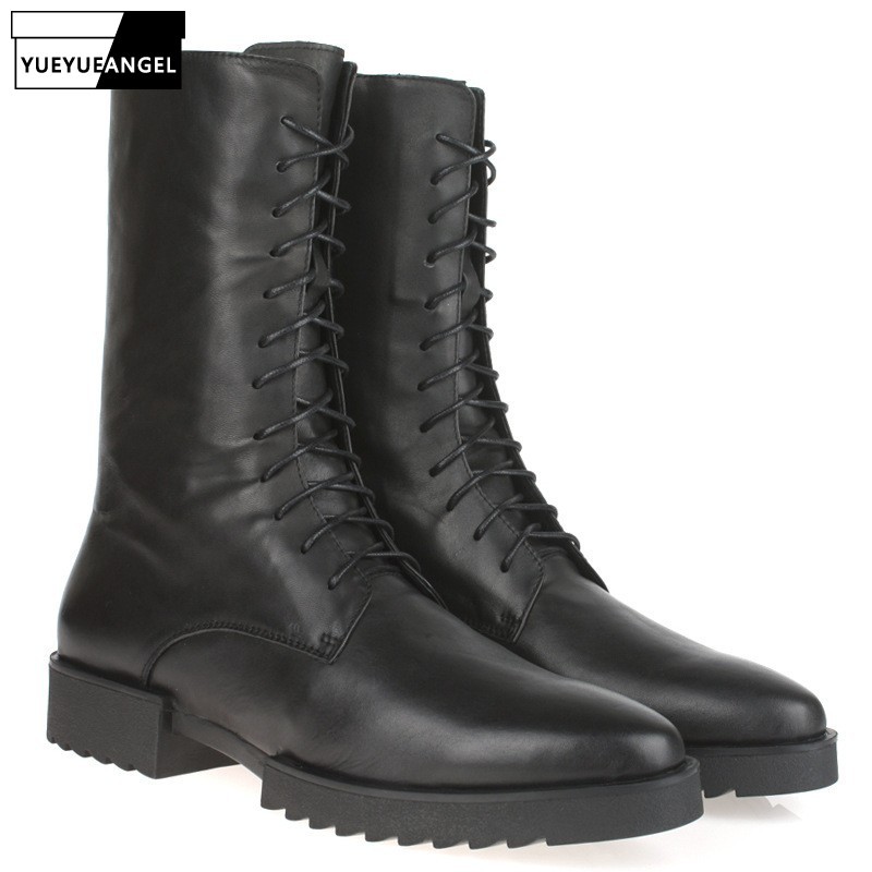 100% Real Leather Boots Men Fashion Platform High Top Knight Boots Autumn Winter Retro Zip Pointed Toe High Botas Hombre Black
100% Real Leather Boots Men Fashion Platform High Top Knight Boots Autumn Winter Retro Zip Pointed Toe High Botas Hombre Black
