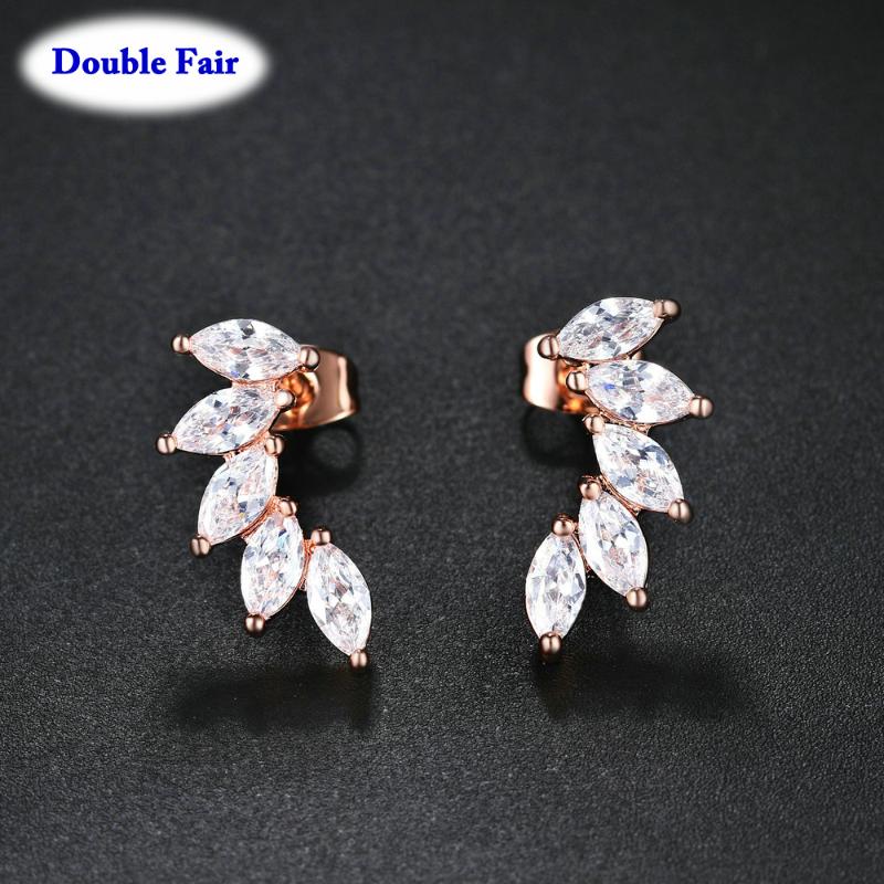 Tree Leaf Stud Earrings Rose Gold Color Fashion Zircon Crystal Jewelry For Women Statement Jewelry For Gift DWKC164M
Tree Leaf Stud Earrings Rose Gold Color Fashion Zircon Crystal Jewelry For Women Statement Jewelry For Gift DWKC164M