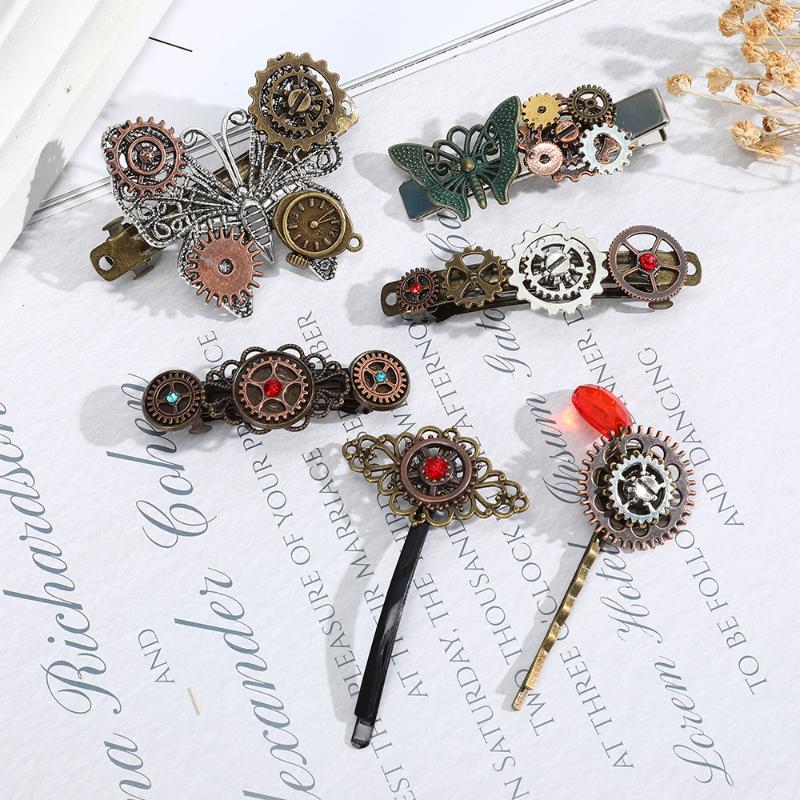 Haimeikang New Hairpin Punk Gear Alloy Spring Clip Women Fashion Hair Accessories Word Clip Hairpin Gothic Lolita Barrette
Haimeikang New Hairpin Punk Gear Alloy Spring Clip Women Fashion Hair Accessories Word Clip Hairpin Gothic Lolita Barrette