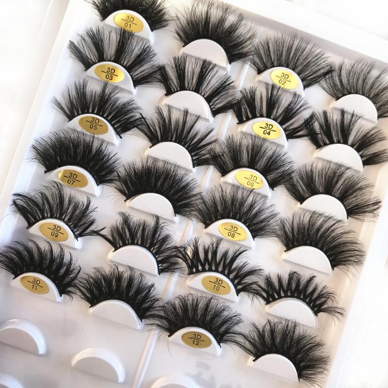 Wholesale In Bulk Eyelashes 20/40/50/100pcs 3D Mink Lashes Natural False Handmade 20211