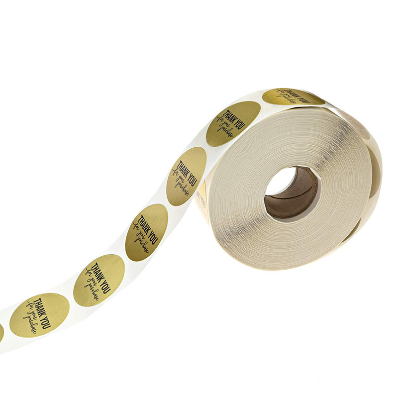 500pcsroll 15inch Gold Round Thank You Adhesive Label Stickers Envelope Baking Package Gift Box Decor3943952