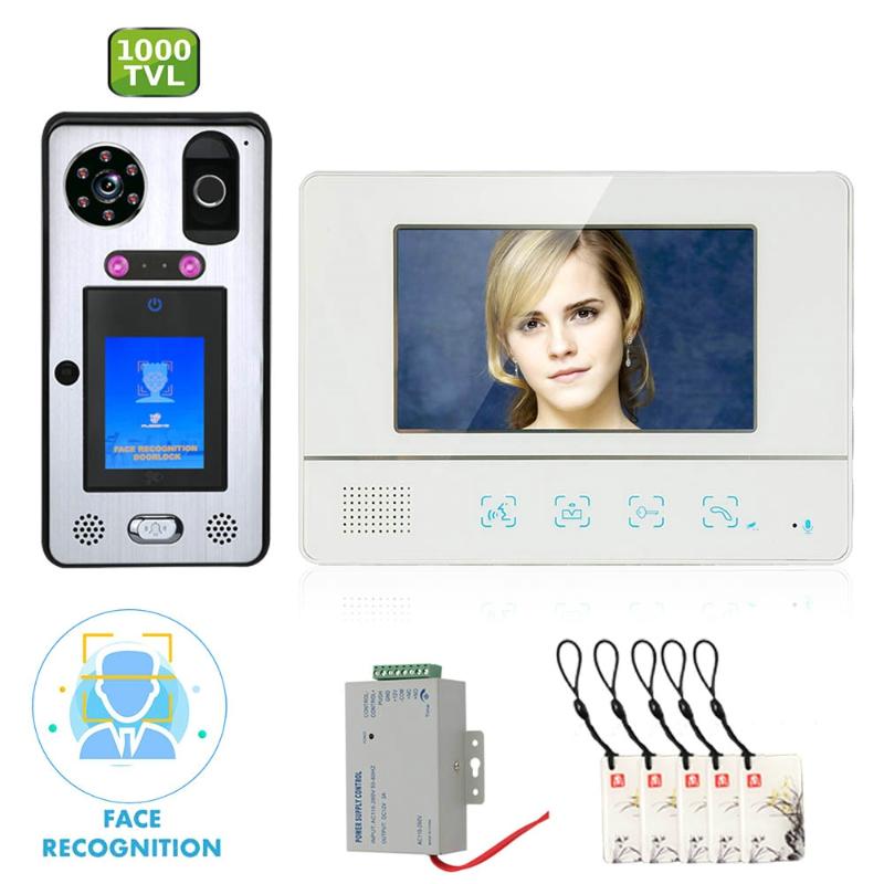 GAMWTER 7 inch Video Door Phone Doorbell Intercom System with Face Recognition Fingerprint RFIC Wired 1000TVL Camera
GAMWTER 7 inch Video Door Phone Doorbell Intercom System with Face Recognition Fingerprint RFIC Wired 1000TVL Camera