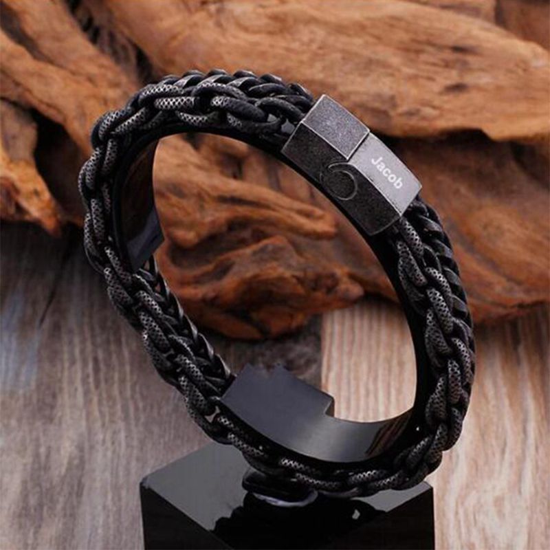 23cm Rock Hip Hop Punk Bracelets for Men Cuban Link Bracelet Stainless Steel Chakra Bracelet Personality Fashion Charm Chain Bangle with Box
23cm Rock Hip Hop Punk Bracelets for Men Cuban Link Bracelet Stainless Steel Chakra Bracelet Personality Fashion Charm Chain Bangle with Box