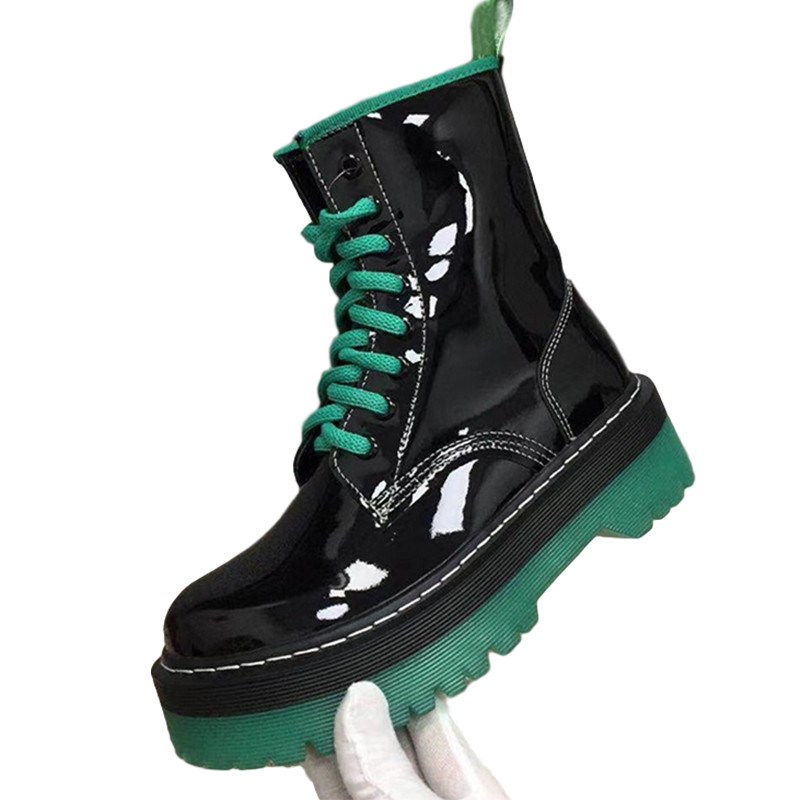Winter Martin boots women British style flatform thick bottom shiny leather lace up shoes motorcycle botas short ankle boots, Black
Winter Martin boots women British style flatform thick bottom shiny leather lace up shoes motorcycle botas short ankle boots, Black