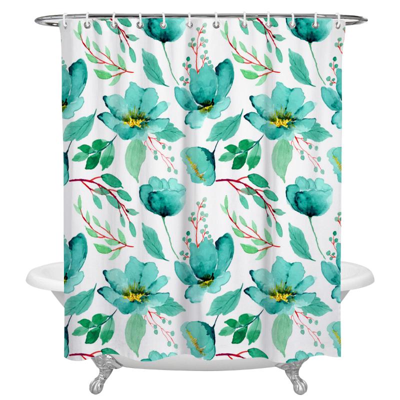 Watercolor Flowers Leaves Print Shower Curtains Waterproof Bathroom Accessories Polyester Fabric Shower Curtain Home Decor
Watercolor Flowers Leaves Print Shower Curtains Waterproof Bathroom Accessories Polyester Fabric Shower Curtain Home Decor