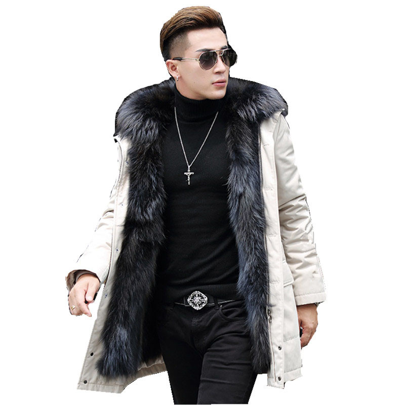 Men Real Raccoon Fur Liner Coat Winter Jacket Men Raccoon Fur Collar Long Coat Plus Size Parkas D-29-W-LP002 MY1174, White
Men Real Raccoon Fur Liner Coat Winter Jacket Men Raccoon Fur Collar Long Coat Plus Size Parkas D-29-W-LP002 MY1174, White