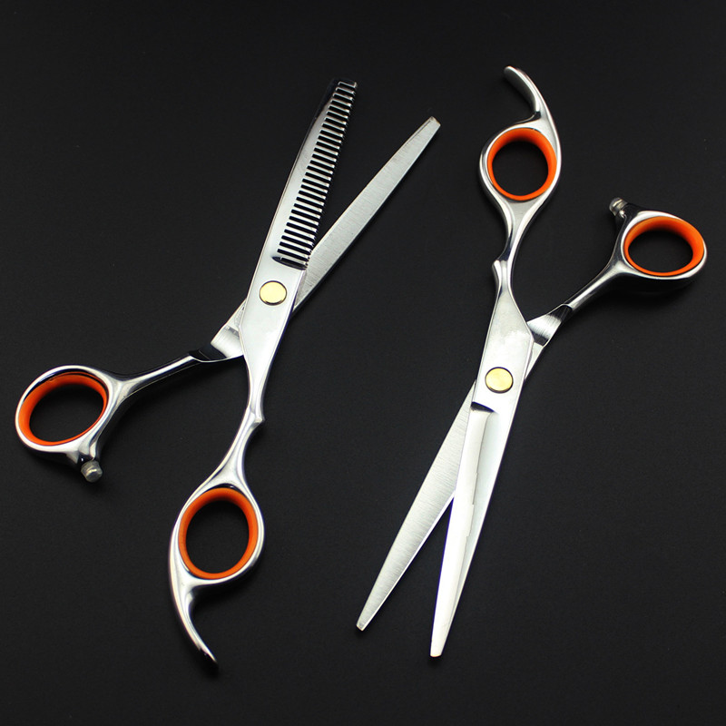 professional japan 440c 6 inch hair scissors set cutting barber makas haircut hair scissor thinning shears hairdressing scissors