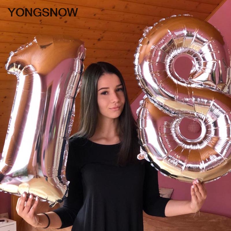 32inch Number Foil Balloon Happy 18 Birthday Helium Figure Ballon Air Balloons Wedding Party Decoration 2020 Christmas Globos
32inch Number Foil Balloon Happy 18 Birthday Helium Figure Ballon Air Balloons Wedding Party Decoration 2020 Christmas Globos