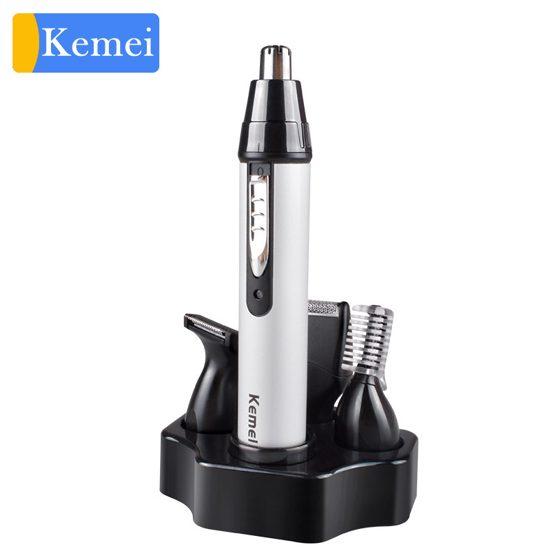 Electric Nose & Ear Trimmers Kemei KM6650 Hair Trimmer 4in1 Men Shaver Rechargeable Removal Eyebrow Trimer Warmer 3
