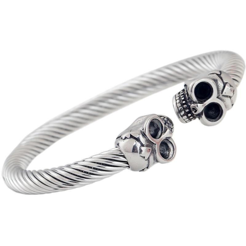 New Cool Punk Skull Bracelet For Women 316 Stainless Steel Bangle Women's High Quality Jewelry
New Cool Punk Skull Bracelet For Women 316 Stainless Steel Bangle Women's High Quality Jewelry