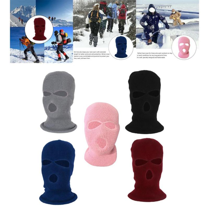 Unisex 3-Hole Balaclava Warm Knit Knitted Full Face Ski Mask Beanie Hat Winter Mask Face Cover Beanie for Women Men, Black
Unisex 3-Hole Balaclava Warm Knit Knitted Full Face Ski Mask Beanie Hat Winter Mask Face Cover Beanie for Women Men, Black