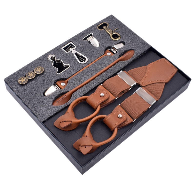 FGGS-Leather Men's Suspenders, Trousers, Suspenders, Men's Elastic Shoulder Straps, Business
FGGS-Leather Men's Suspenders, Trousers, Suspenders, Men's Elastic Shoulder Straps, Business
