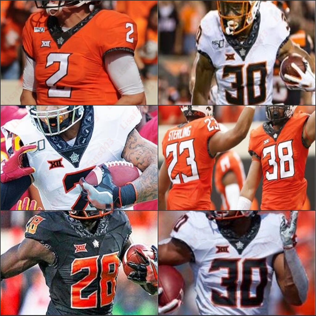 NCAA Oklahoma State Football Jersey College 21 Sanders Chuba Hubbard Tylan Wallace Dez Bryant Braydon Johnson Cameron Murray any name number, White 
NCAA Oklahoma State Football Jersey College 21 Sanders Chuba Hubbard Tylan Wallace Dez Bryant Braydon Johnson Cameron Murray any name number, White