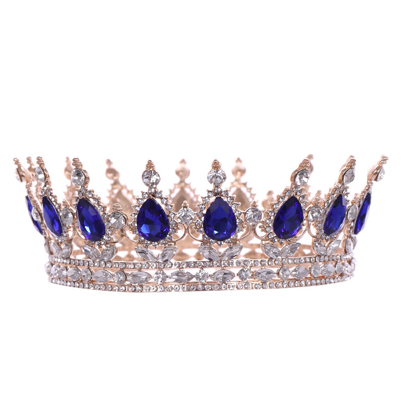 Luxury Queen Vintage Big Wedding Hair Accessories Rhinestone Bridal Full Round Circle Pageant Tiaras Crystal Prom Royal Crowns Y200807, White;golden
Luxury Queen Vintage Big Wedding Hair Accessories Rhinestone Bridal Full Round Circle Pageant Tiaras Crystal Prom Royal Crowns Y200807, White;golden
