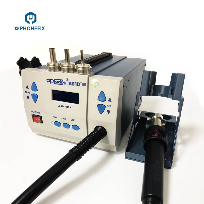 PHONEFIX 1000W PPD 861D Plus Hot Air Rework Station Digital Soldering Station for Mobile Phone Motherboard Welding Tool
PHONEFIX 1000W PPD 861D Plus Hot Air Rework Station Digital Soldering Station for Mobile Phone Motherboard Welding Tool