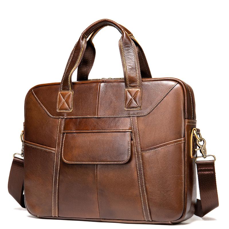 New Retro Genuine Leather Big Shoulder Bag Male 15.6 Inch Laptop Bag Men's Briefcase Documents Handbags Crossbody Business Bags, Brown
New Retro Genuine Leather Big Shoulder Bag Male 15.6 Inch Laptop Bag Men's Briefcase Documents Handbags Crossbody Business Bags, Brown
