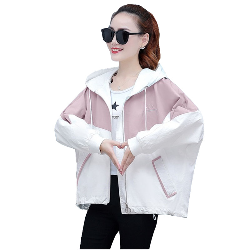 Fashion women hooded trench coat spring plus size loose thin outerwear student casual tops female splice bat sleeve trench 3251, Blue gray
Fashion women hooded trench coat spring plus size loose thin outerwear student casual tops female splice bat sleeve trench 3251, Blue gray