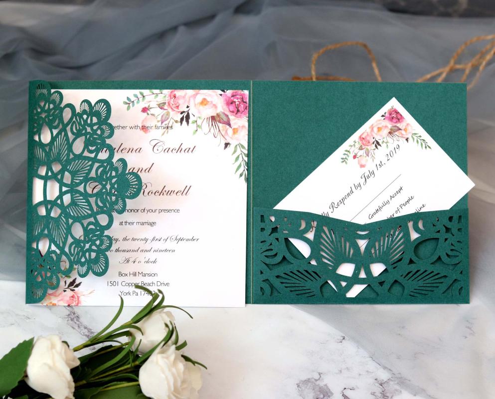 Laser Cut Lace Flower Square Wedding Invitation Card Greeting Cards For Wedding Party Decor Supplies
Laser Cut Lace Flower Square Wedding Invitation Card Greeting Cards For Wedding Party Decor Supplies