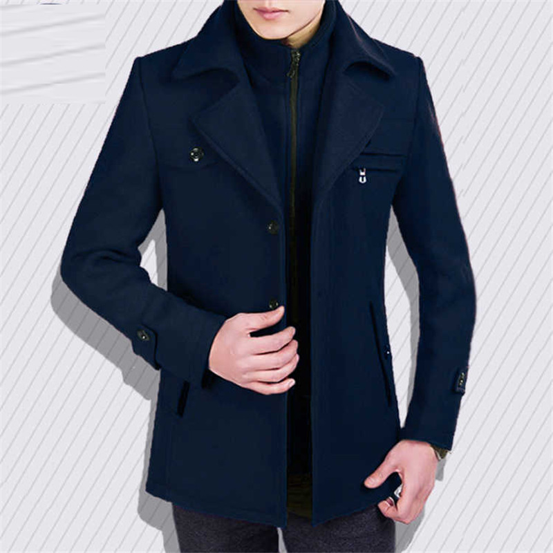 2020 new men's autumn and winter coat men's medium and long woolen jacket Mock Neck slim plus cotton thickened coat, Black
2020 new men's autumn and winter coat men's medium and long woolen jacket Mock Neck slim plus cotton thickened coat, Black