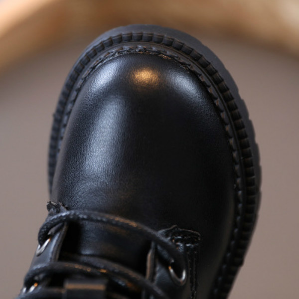 Children Martin Boots Kids Lace-up Martin Shoes Children High Top Rider Boots 2020 Solid Color Winter Shoes Hot Selling for Wholesale