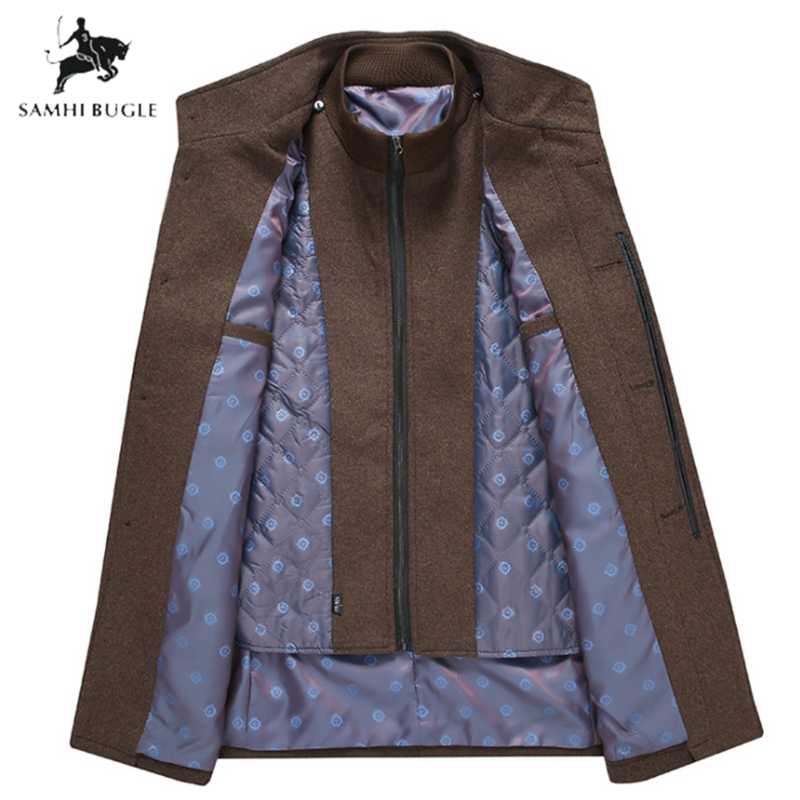 mens wool winter coats jackets 2020 Fashion High-end Leisur Long sections Coat Wool Winter Vest liner Coats Men Plus Size 4XL